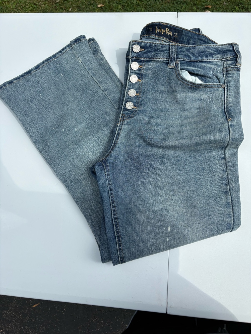 Indigo Rein Women's Flare Jeans - Medium Blue Wash